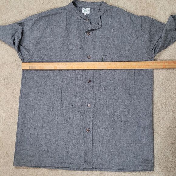 Himalayan Hemp Shirt Mens 3XL Fits Like XL Short Sleeve Button Up THC Free - Picture 5 of 8